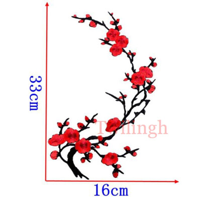 

1 Pcs Big 3D Patches Sew-on Flower Patch Embroidery Sequin Motif Red Rose Applique Garment Women DIY Clothes Sticker Wedding