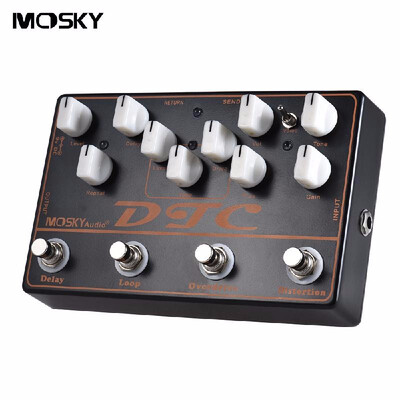 

High Quality 4-in-1 Electric Guitar Effects Pedal Distortion Overdrive Loop Delay MOSKY DTC