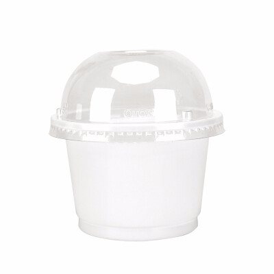 

OTOR Ice Cream Bowl Disposable Plastic Cup with Lid Take Away Food Container for Dessert Fast food Bento Soup 300250ml 100pcs