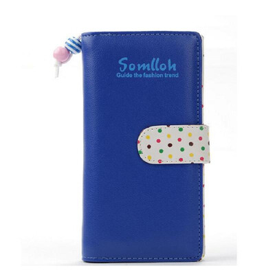 

Fashion Women Wallets Long wallet PU leather Candy Colors Zipper polka dot Small Wallet Coin Purse Cards Holder Money Bag LB241