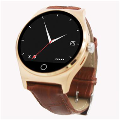 

Elegance Circular Screen Bluetooth Smart Watch Phone Fitness Smart Watch with Leather Strap Speaker Heart Rate Monitor Pedometer TV Controller Pedometer Sleep Monitor Music Player Phone book