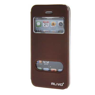 

MOONCASE iPhone 5G / 5S чехол для View Slim Leather Flip Pouch Bracket Back Cover Red