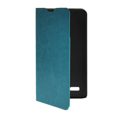 

MOONCASE Slim Leather Side Flip Wallet Card Slot Pouch with Kickstand Shell Back чехол для LG L Bello D331 / D335 Blue