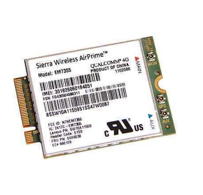 

Wireless Adapter Card for SIERRA EM7355 04W3801 GOBI5000 4G LTE PCIe 100M WWAN WiFi Card for Lenovo THINKPAD X1 X240 W540 T440P
