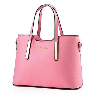 

SMOOZA Fashion handbag Solid Large Capacity Tote Bag Bolsa Feminina Sac A Main Leather Women Bags Ladies Luxury Shoulder Bag