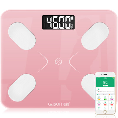 

Gangshen GASON intelligent body fat scale electronic scales weight scale upgrade 68 items of human health data Bluetooth APP control called fat weight loss scale rose gold battery version