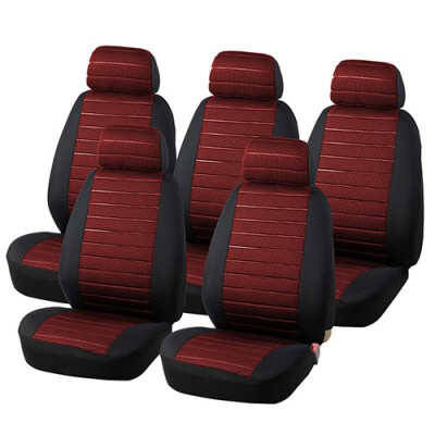 

15PCS Van Seat Covers Airbag Compatible 5MM Foam Universal 5x Seater Seats Checkered Blue Interior Accessories