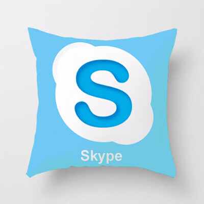 

Custom You Tube Cushion Cover Logo Wechat Snapchat Skype Viber Phone Instagram Decor Facebook Pillow Case For Office Accessories