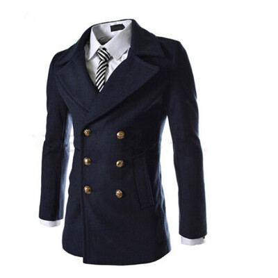 

Zogaa Autumn And Winter New Mens Wool Coat Double-breasted
