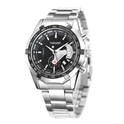 

Harwish Men's Automatic Mechanical Watch With Date Luxury Stainless Steel Band Self Winding Wrist Watch Silver HW340