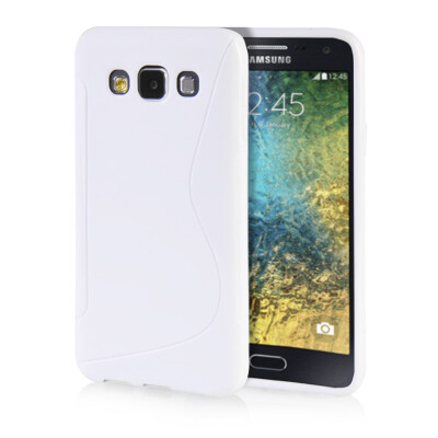 

MOONCASE  - Line Soft Flexible Silicone Gel TPU Skin Shell Back Case Cover for Samsung Galaxy E5 / E500 White