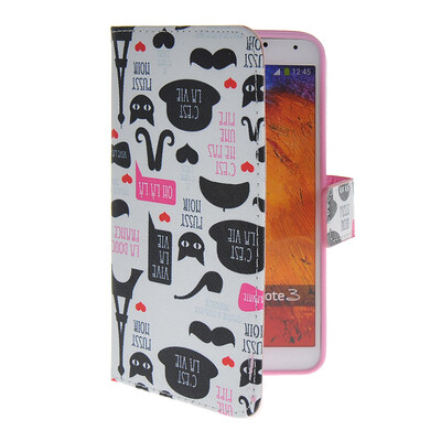 

MOONCASE Pattern Style Leather Side Flip Wallet Card Slot Pouch Stand Shell Back ЧЕХОЛ ДЛЯ Samsung Galaxy Note 3 N9000