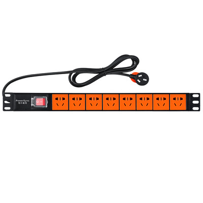 

PowerSync MPDU18EN0030 PDU 8-bit cabinet Power socket board Terminal board Black with orange 3 meters