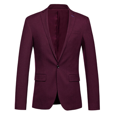 

Necini™ Man' Slim Korean men' wool suits Europe and simple fashion bright one button suit