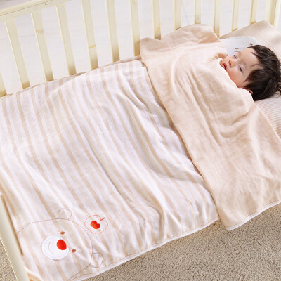 

Will Beilu (WELLBER) baby blanket neonatal gauze blanket baby blanket spring and summer cover was 150x100cm