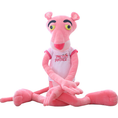 

Love still bear pink leopard doll pink naughty leopard jump tiger plush toy doll dalang birthday gift girl doll doll sleeping pillow cushion Christmas gift 11 white T