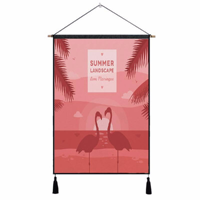 

Flamingo Tapestry Wall Art Tapestries Tropical Home Decorative Door Curtain Living Room Bedspread Sheet Table Cloth Hanging Blanke