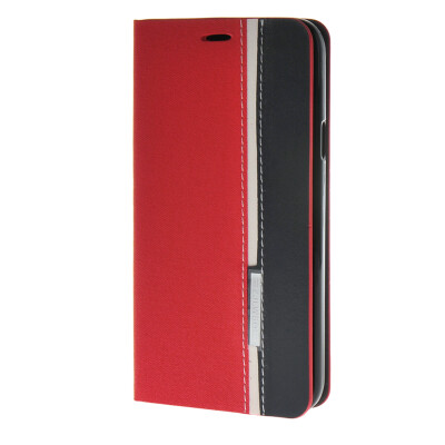 

MOONCASE Premium Synthetic Leather Wallet Flip Card Slot Holster Pouch Stand Shell Back Case Cover for Samsung Galaxy E7 Red