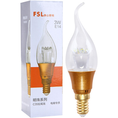 

Супермаркет] [Jingdong FSL (FSL) LED кристалл лампы тянуть концевые отверстия Е14 винтика 3000K 3W теплого белого воск золота Перл