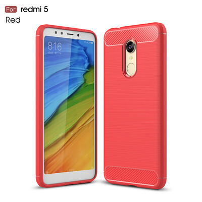 

For Xiaomi Redmi 5 Carbon Fiber Phone Cases Soft TPU Anti-Knock Cover For Xiaomi Redmi 5 case