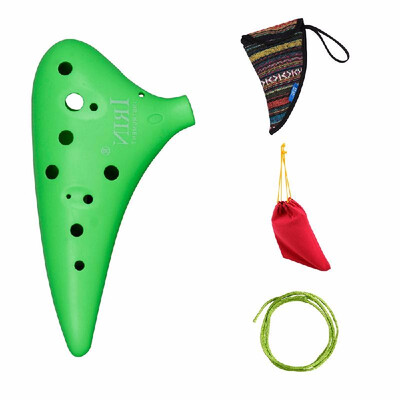 

12 Hole Alto C Ocarina Vessel Flute ABS Material Sweet Potato Shape with 2 Protective Bags Musical Gift for Beginners