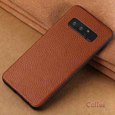 

Genuine Leather Phone Case For Samsung Note 8 Case Litchi Texture Back Cover For S7 S8 Plus Case