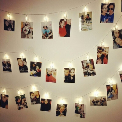 

2M-10M Christmas Led Card Photo Clip String Lights Beautiful And Romantic Holiday Lights Indoor For Party Wedding Decoration