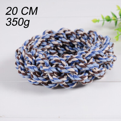 

Big Dog Chew toys Pet woven Cotton Rope Ring shape Knot chew toys aggressive chewer for big dog Length 20 cm