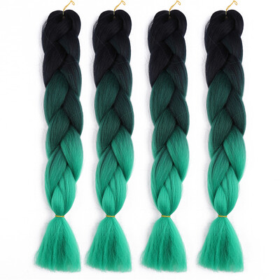 

63 Colors 4 piecelot Synthetic 2T3T4T High Temperature Fiber Ombre Braiding Hair 24 inch Jumbo Braids Hair Extensions