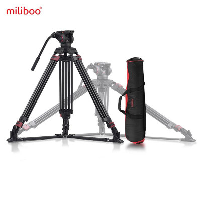 

Miliboo MTT609A Professional Photography 3 Sections Tripod Stand Aluminum Alloy with 360° Fluid Hydraulic Bowl Head Max Height 17