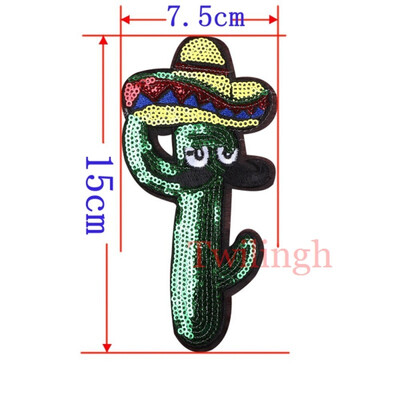 

twilingh 1PC Patches Fruit Shape For Children Clothing Embroidered Iron On Patch For Clothes
