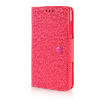 

MOONCASE Cross pattern Leather Side Flip Wallet Card Slot Pouch Stand Shell Back Case Cover for Microsoft Lumia 535 Hot pink