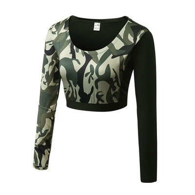 

Hot Sexy Girl Costume Gym Sportswear Long Sleeve Tracksuit Yoga WomenT-shirt