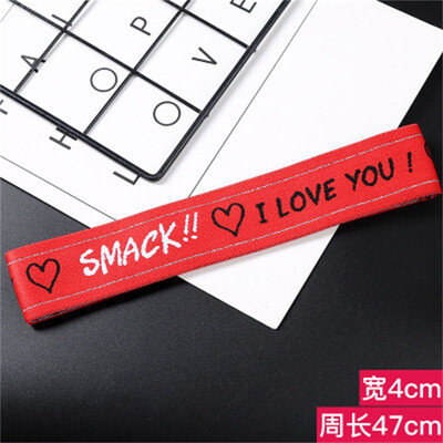 

Sport Yoga Elastic Hair Bands For Adult And Kids Alphabet Letter Headbands Girls Hair Accessories 2018 Hot Sale