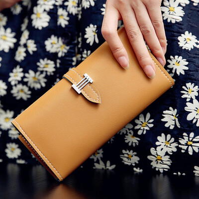 

Womens Long Wallet Female Portable PU Leather Multi-card Bit Purse