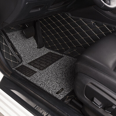 

O beautiful AYM full surrounded by wire ring car mat Volkswagen Lingdu dedicated elegant black gray