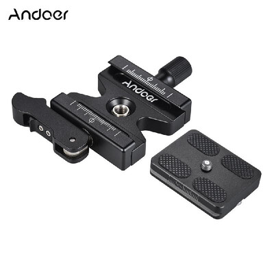 

Andoer CL-50LS Aluminum Alloy Quick Release Clamp&Quick Release Plate with Adjustable Lever Knob-Type 14" & 38" Screw Hole C