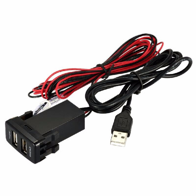 

Car 5V 21A USB Interface Socket Charger USB Audio Input Socket for Car