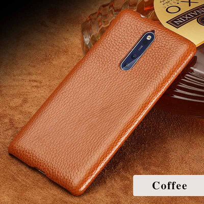 

Genuine Leather Phone Case For Nokia 6 8 Case Litchi Texture Back Cover