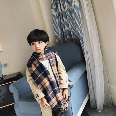 

New fashion autumn&winter childrens plaid scarf cute wild warm family scarf