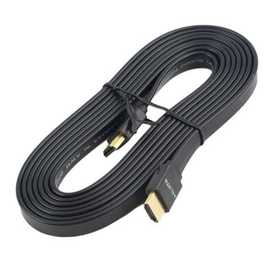 

Квартира Лапша Кабель HDMI HDMI HighSpeed ​​Для 3D HDTV DVD 1.5m 3m 3m 5m черный