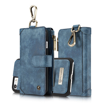 

Iphone 66S6 Plus6S Plus Luxury Leather Commerce Multi-function Detachable Waist hanging type Wallet Phone case