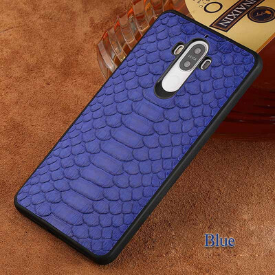 

Genuine Leather Phone Case For HUAWEI Mate 9 Case Natural Python Skin For P10 Honor 9 V9 Back Cover