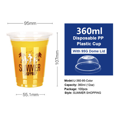 

Free Shipping 12oz-22oz Clear Plastic PP Cups with Dome & Flat Lids for Juice Tea Milk Iced Coffee Bubble Boba Smoothie 100pcs