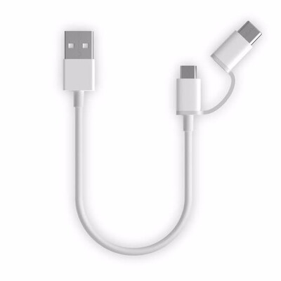 

Xiaomi MI 2 in 1 Metal Lightning Cable Charging&Data Transfer Compatible with both Micro USB&Type C For Android Phone