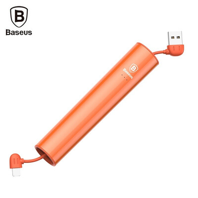 

Baseus No5 2000mAh Power Bank 8 Pin Micro USB Dual Output Portable External Battery Charger Custom Line IP Micro