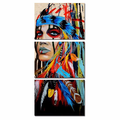 

30 45cm HD Printed Frameless 3 Panel Indian Style Canvas Painting Wall Art Pictures Decor for Home Living Room Bedroom