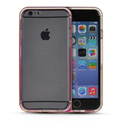 

MOONCASE Bumper Frame + Soft Flexible Silicone Gel TPU Skin Shell Back Case Cover for Apple iPhone 6 (4.7 inch ) Hot pink