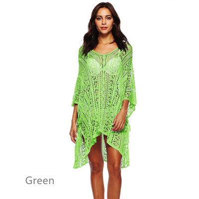 

Sexy Hollow V-neck Wide Sleeve Dress Beach Sun Blouse 15 colors