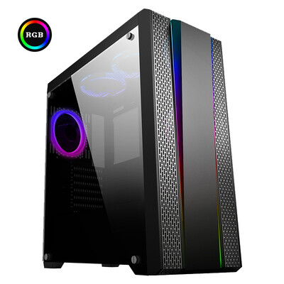 

First horse SAMA glass light 1 water cooled esports computer case colorful RGB light strip enhanced heat dissipation glass side through double U3 dust independent power supply warehouse support ATX motherboard